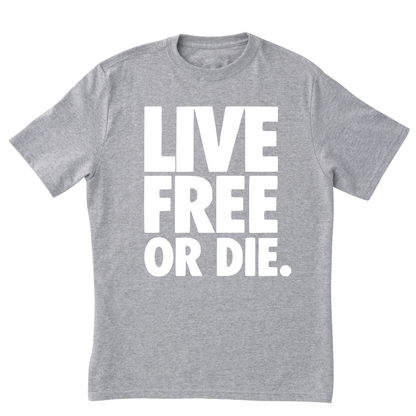 Live Free or Die Statement Tee Gray