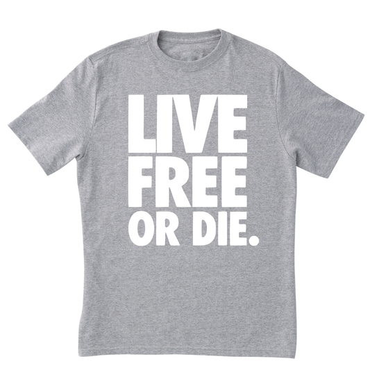 Live Free or Die Statement Tee Gray